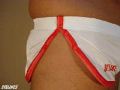 side open thin cloth shorts red
